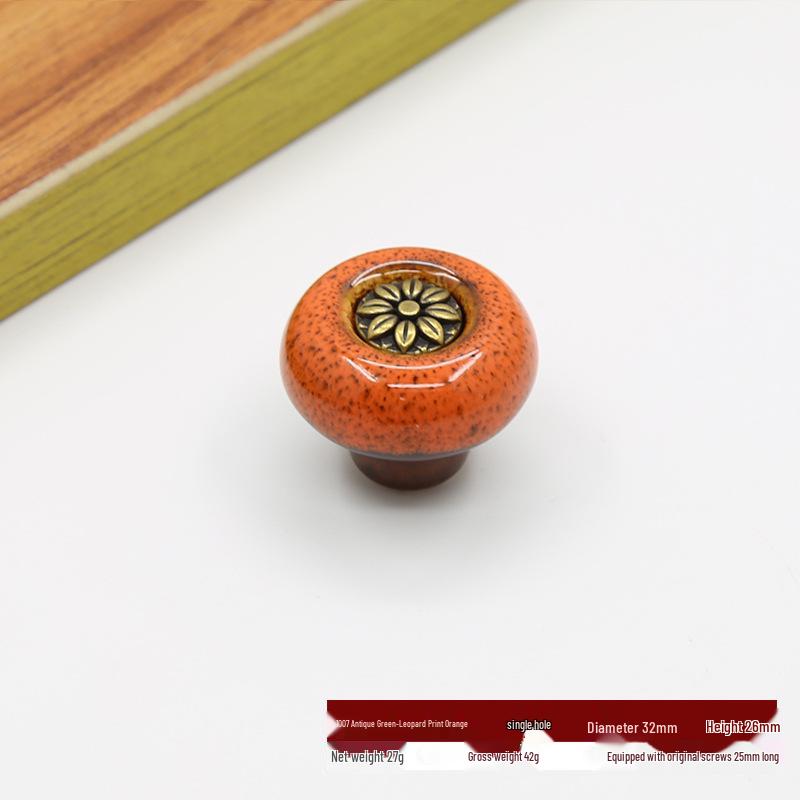 

Leopard Print Glass Round Handle for Cabinet, Drawer, or Wine Cabinet