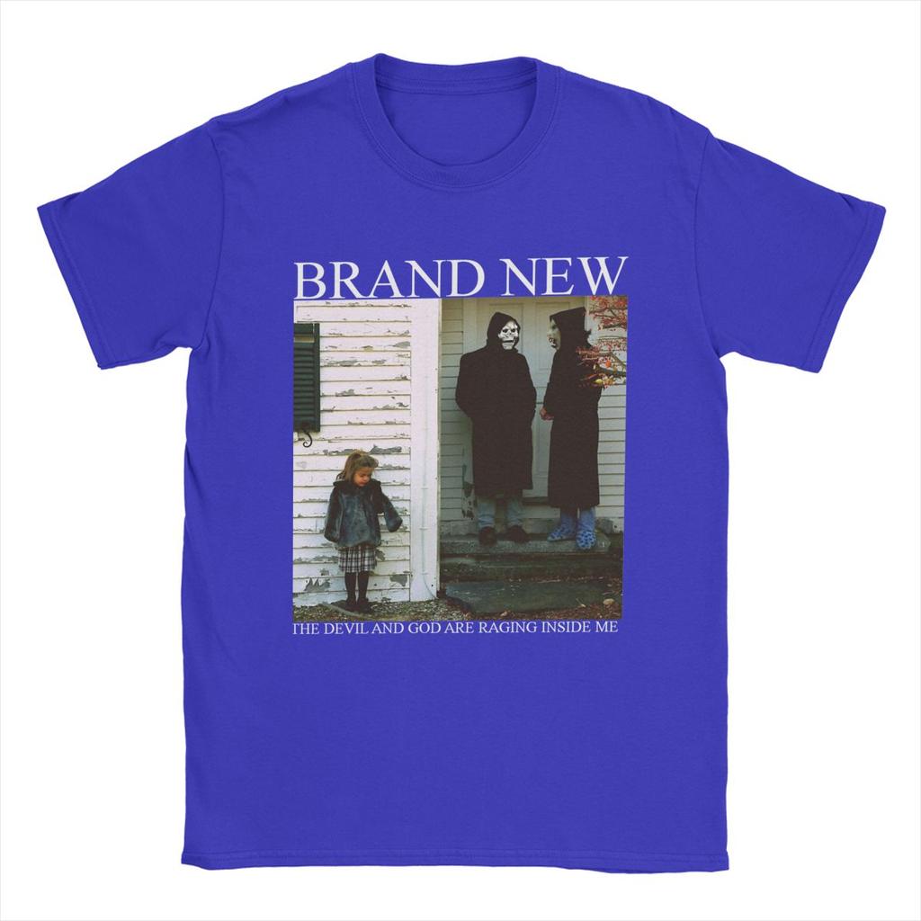 Novelty Brand New The Devil And God Are Raging Inside Me T-Shirts for Men Crew Neck Cotton T Shirt Band Tee Shirt Summer Clothes