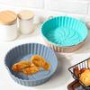 1pc Silicone Air Fryers Oven Baking Tray Pizza Fried Chicken Airfryer Silicone Basket Reusable Airfryer Pan Liner Accessories