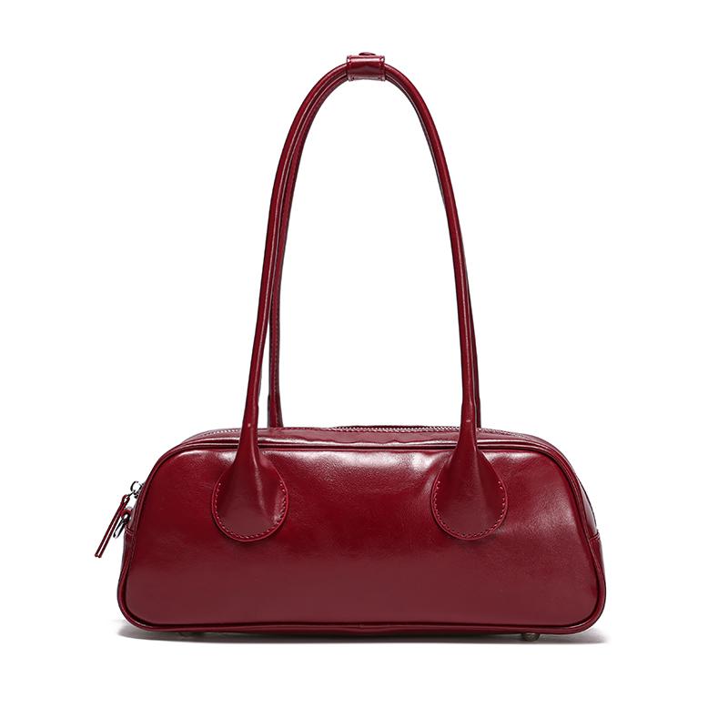 Women's Fashiable baguette bags Ladies genuine leather shoulder bag luxurious designer bags casual commuting bag