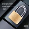 Small Brass Anti-Theft Padlock for Household Doors, Cabinets, and Dormitories with Thickened Lock Head and Key
