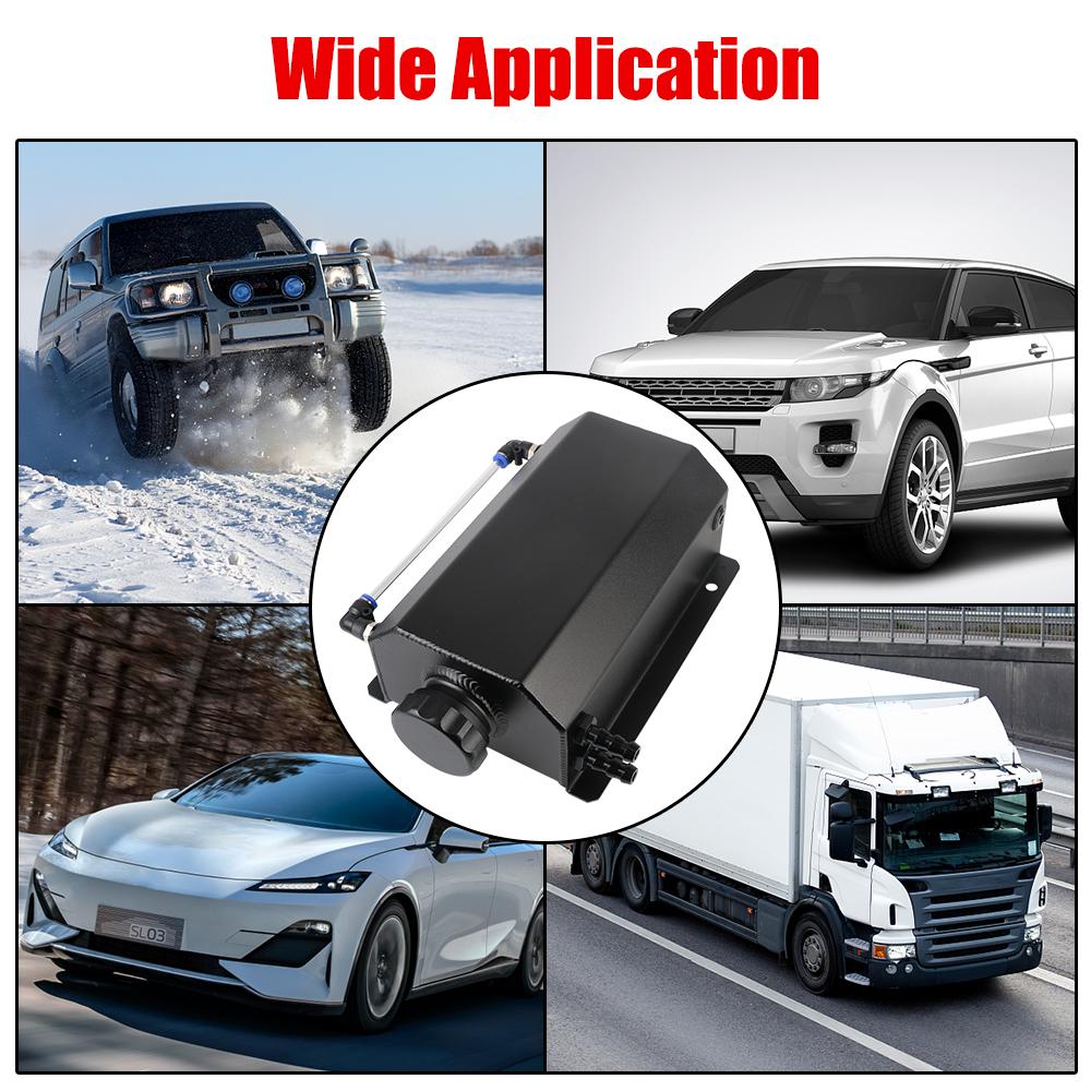 Car Oil Catch Tank Auto Accessories Spuare Bottle Universal Fuel Gas Catch Can 2L Aluminum Alloy Coolant Radiator Overflow Reservoir Tank