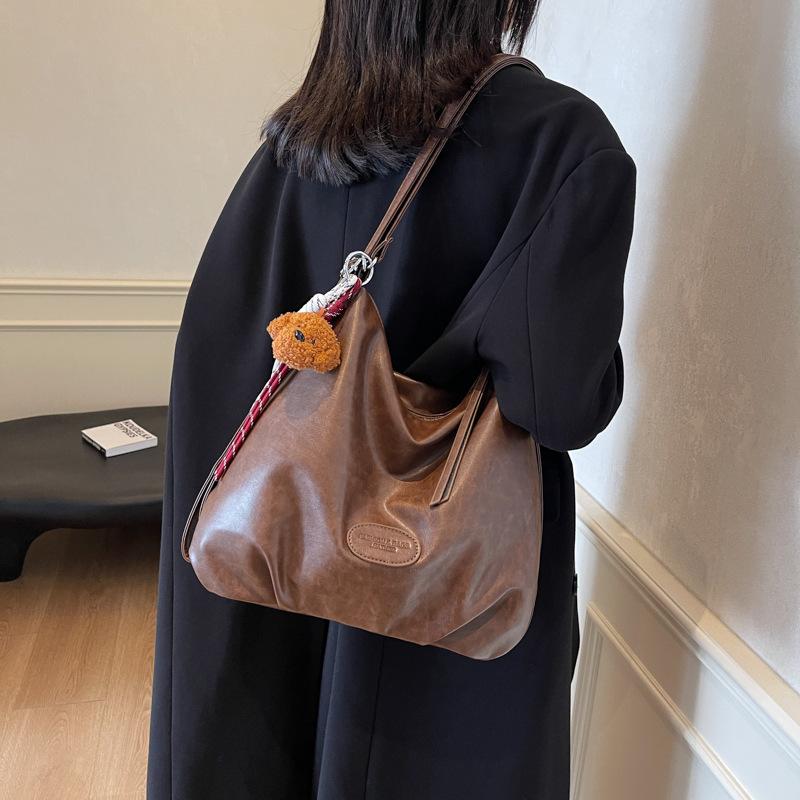 Tote Bag Women 2025 New Large-capacity Commuter Backpack Retro Casual Street Trend Single Shoulder Messenger Backpack