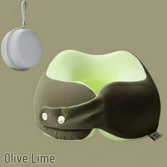 Memory Foam U-Shaped Travel Neck Pillow for Airplanes and Office Naps