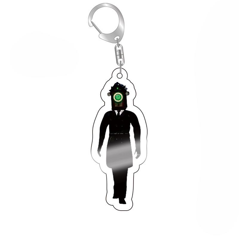 Skibidi Toilet Cameraman Speakerman Acrylic Products Keychain Funny Jewelry Friends Fans Gift Bag Charms Souvenir Accessorie