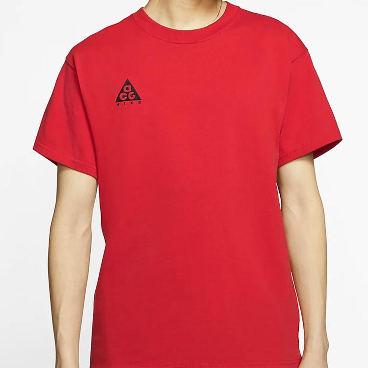 Nike ACG Logo Casual Short Sleeve T-Shirt Men Tops University-Red BQ7343-657