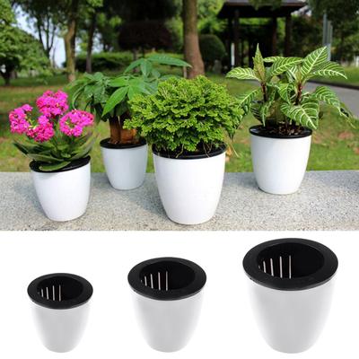 3pcs Self-watering Plant Flower Pot Creative Plastic Planter House Garden Set