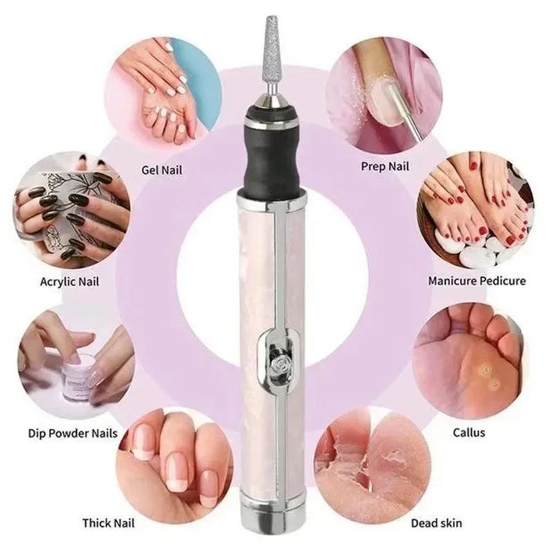 Electric Nail Drill Machine 20000RPM Nail Polish Sander Grinding Rechargeable Nail File Nails Accessories Professional Manicure