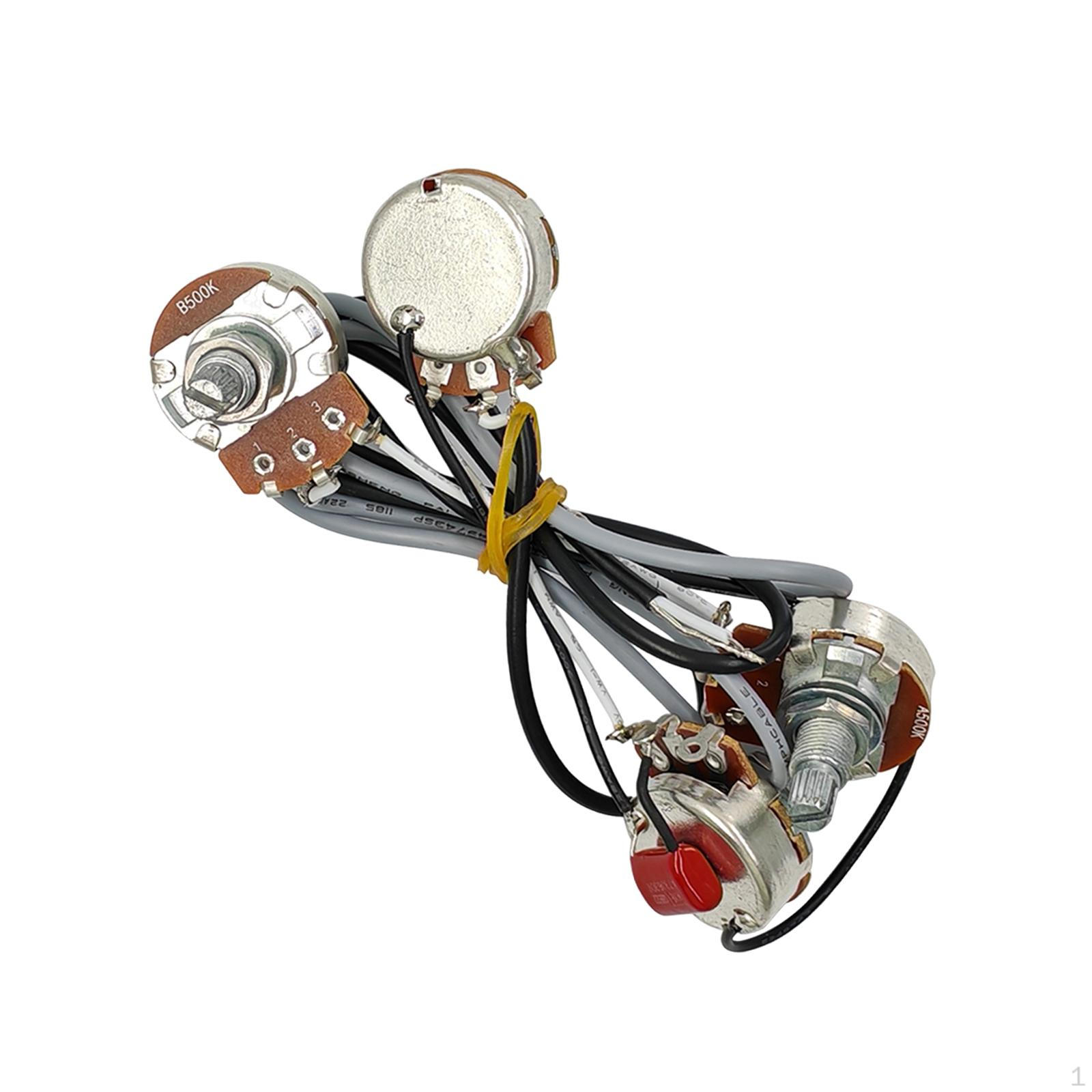 Electric Guitar Wiring Harness Kit Convenient to Use with 500K Potentiometer
