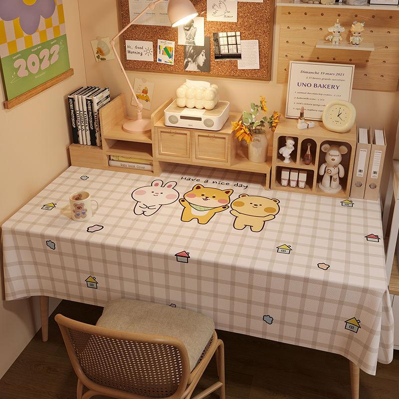 Tablecloth Fabric Waterproof And Oil-Proof Leave-In Rectangular Tablecloth Dining Table Cloth Coffee Table Pvc Student Desk Mat