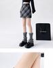 Women's High Waist Plaid Wool A-Line Skirt - Retro Style for Spring and Autumn