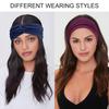 Wecoe Headbands for Women, 6pcs Fashion Knotted Headbands Wide Elastic Thick Turban Headbands for Wigs African Hair Head Wrap Sweat Headbands Workout
