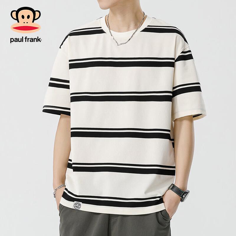 Paul Frank Men s Color-Block Stripe Ice Silk Loose Fit T-Shirt XL