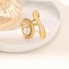 18K Non-fading European and American Irregular Hollow Ring - Versatile Fashion Hand Jewelry Design