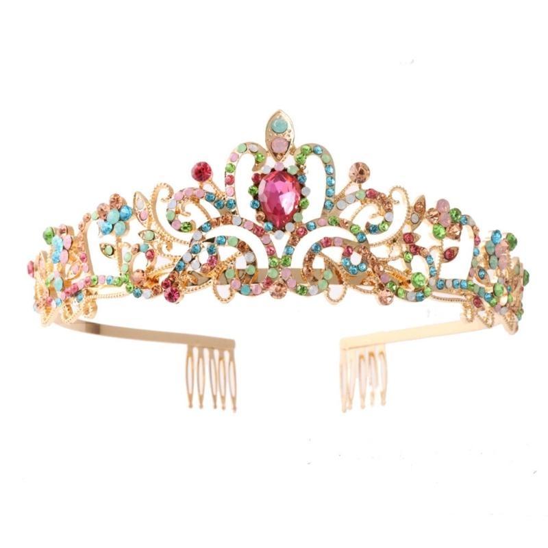 

Elegant Crystal Tiaras Crowns for Weddings Prom Birthday Parties Baroque Headbands with Rhinestones for Formal Occasion