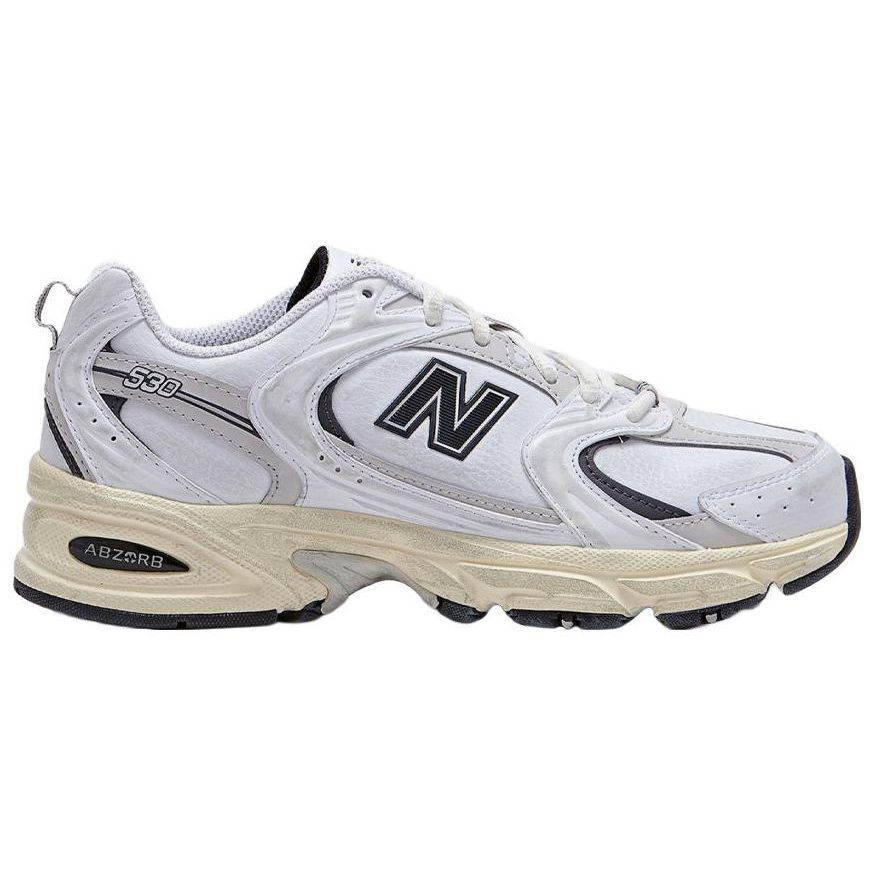New Balance NB 530 Retro Comfortable Fabric Synthetic Leather Durable Breathable Low-Top Casual Running Shoes Unisex Sneaker White MR530WBV