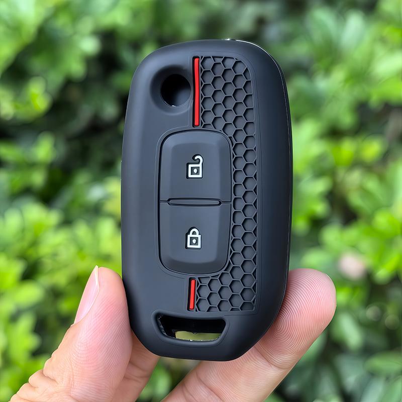 

2026 Silicone Key Case Car Key Cover for Renault Kwid 2023 Trafic Clio Kadjar Clio 5 Captur Arkana Sandero Stepway Logan Twingo чорний