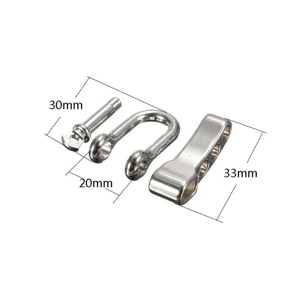 Großhandel Outdoor Survival Armband Edelstahl Farbe 3-Loch Verstellbare Schnalle Armband Verbindung Verschluss Schmuckherstellung