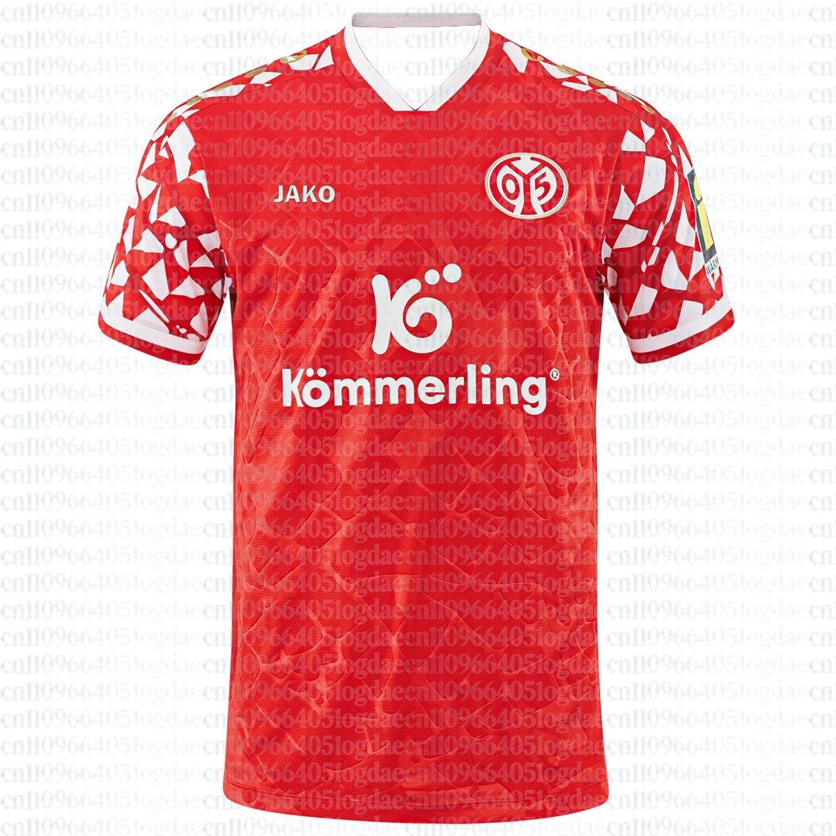 202526 MAINZ 05 Auswärtsfußballtrikot Herren Kurzarm Atmungsaktiv Weich Fan-Version Spiel Training Fußballhemd Erwachsener Sportbekleidung M