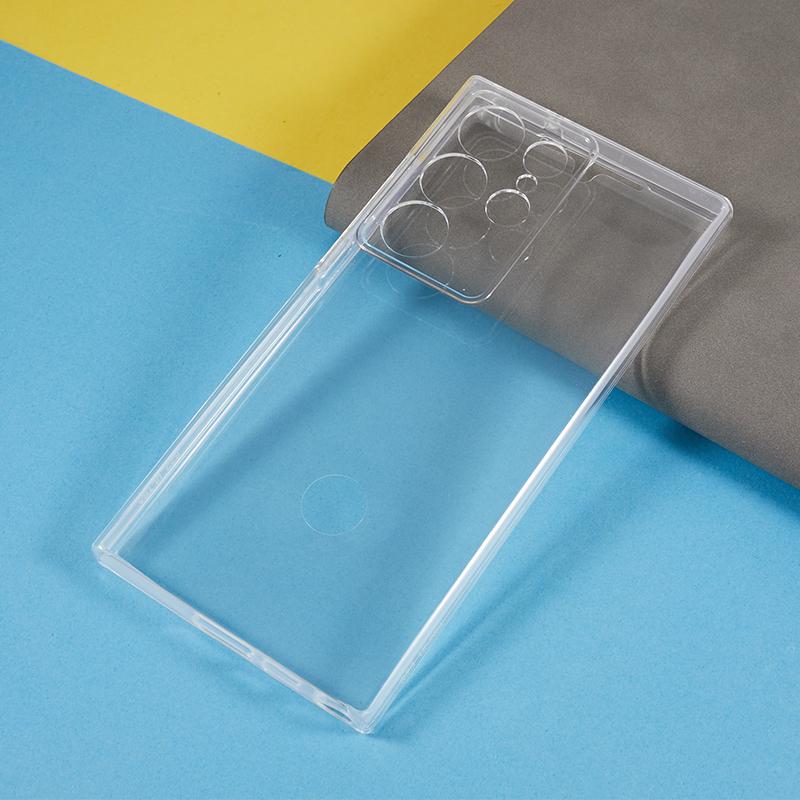 For Samsung Galaxy S23 Ultra TPU+Acrylic Clear Case Full Body Protection Phone Cover with PET Screen Protector