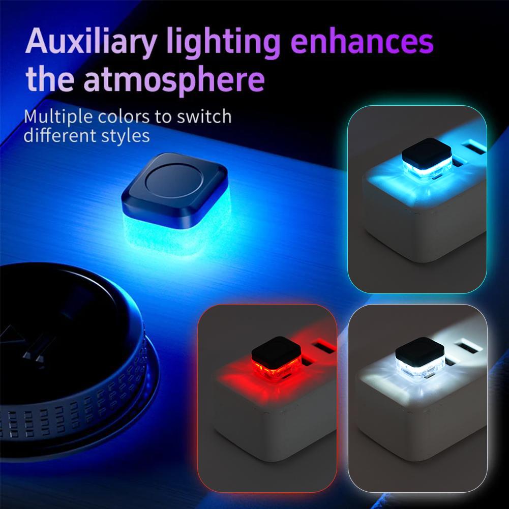 Mini USB LED Car Light Auto Interior Atmosphere Light Atmosphere Light Car Lamp Decorative Smart USB Accessories LED Colorf B6S6