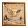 Christmas Wall Decoration DIY Faux Pearl Art Kit, Winter Scene Painting Family Holiday Craft Activities 3D Sparkling Animal Kit for Adults, Decor Bead