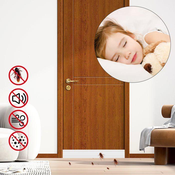 Boudin de porte isolant phonique 100 cm - Bas de porte TPE auto-adhésif blanc