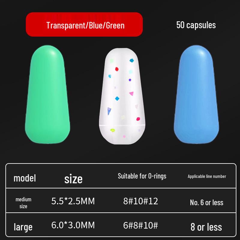 Silicone Anti-Tangle Fishing Rod Tip Swivel, Green, Large/Medium, Outdoor Use, Bulk Pack. Blue - Large [50 pcs]