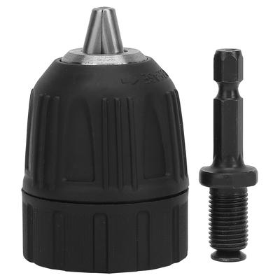 Plastic Casing Drill Chuck 0.8 10mm 3 8 24UNF + 1 4 Hex Head 3 8 Thread Extension Rod