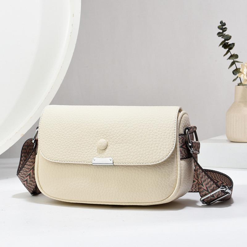 Solid color messenger bag versatile high value fashion trend women's bag high sense large capacity shoulder bag bags