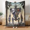 The Iron Giant Flannel Blanket, High quality Comfortable for All Seasons, Home Decor, Warmth and Comfort