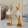 Ballet Girl Figurine Living Room Desktop Wine Rack Ornament Resin Art Figures Statue Modern Room Creative Sculpture Home Decor