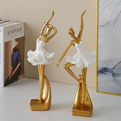 Figura de Niña de Ballet Escritorio de Sala de Estar Estante para Vino Adorno Figuras de Arte de Resina Estatua Habitación Moderna Escultura Creativa Decoración del Hogar
