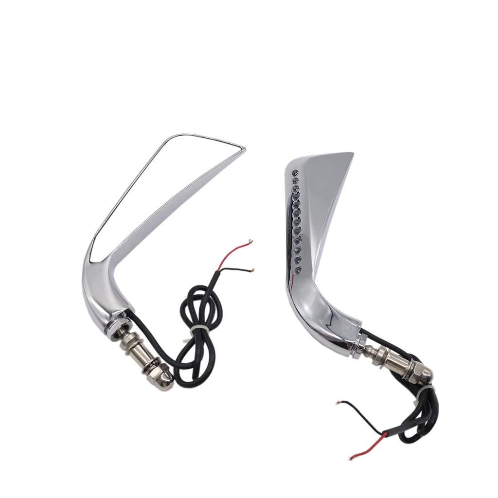 JPMODAO Harley Motorcycle Rearview 8mm Screw Rearview Rear Plain LED Turn Signals for Harley Sportster XL 1200 XL 883 Mirror, Mirror, Mirror,