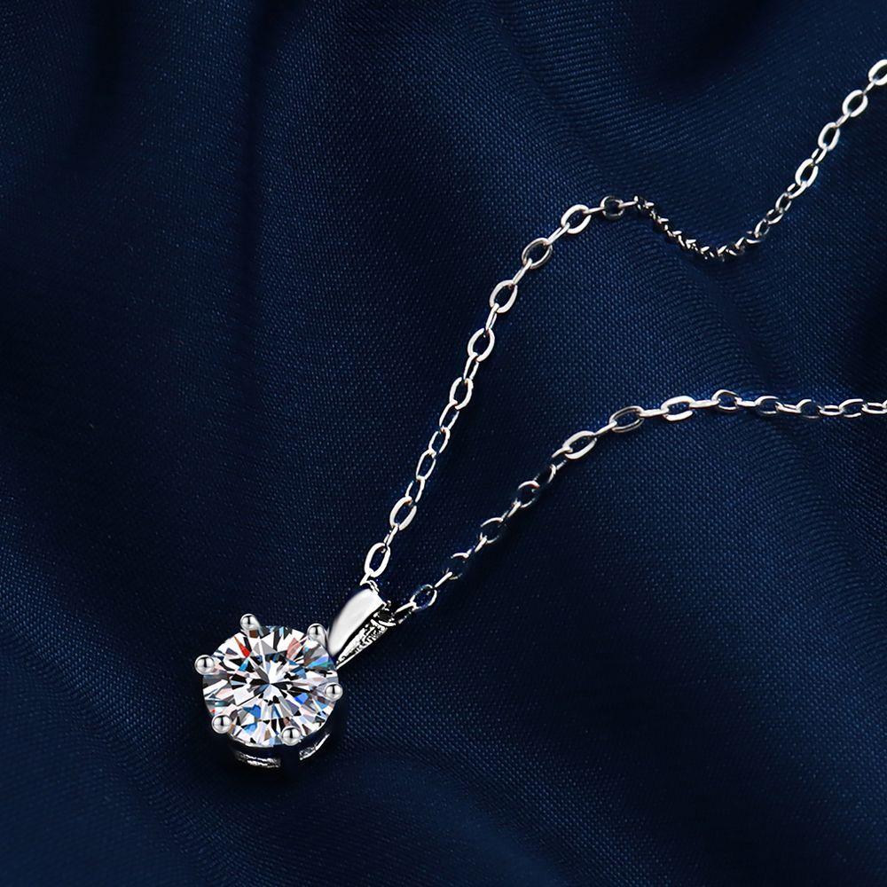 925 Sterling Silver Necklace Pendant Simple Noble AAA Zircon High Quality For Woman Men Fashion Wedding Engagement Jewelry Gift