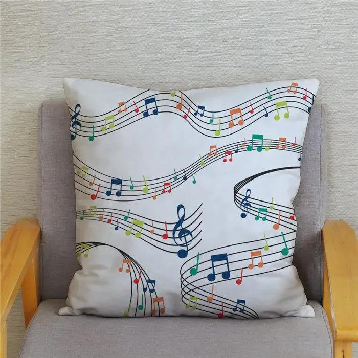 Music Notes Pillowcase Soft Cotton -Unique Piano Key Design for Music Lovers Comfortable and Stylish Perfect Gift for Home Decor