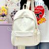Schoolbag Junior High School Girls Schoolbag Korean College Style Backpack Solid Color Versatile Lace Large Capacity High School Backpack
