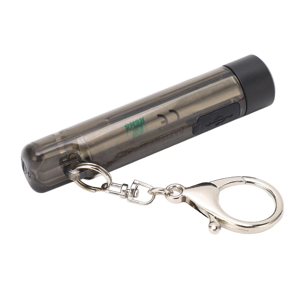 USB C Keychain Flashlight Rechargeable Multifunction Mini Portable Light Emergency Outdoor Torch with Whistle