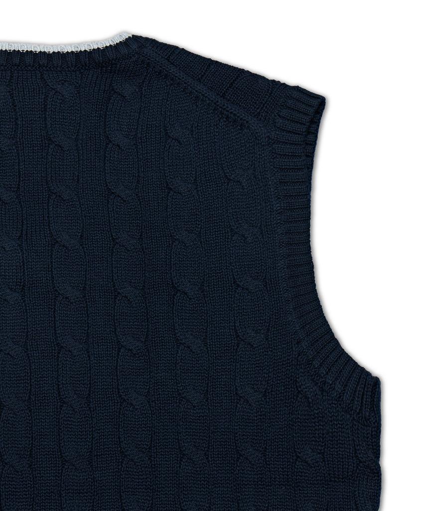 POLO RALPH LAUREN Cable Knit Cotton Sweater Vest - Multicolor