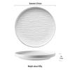 Abay Embossed Stone Pattern Ivory White Ceramic Plate