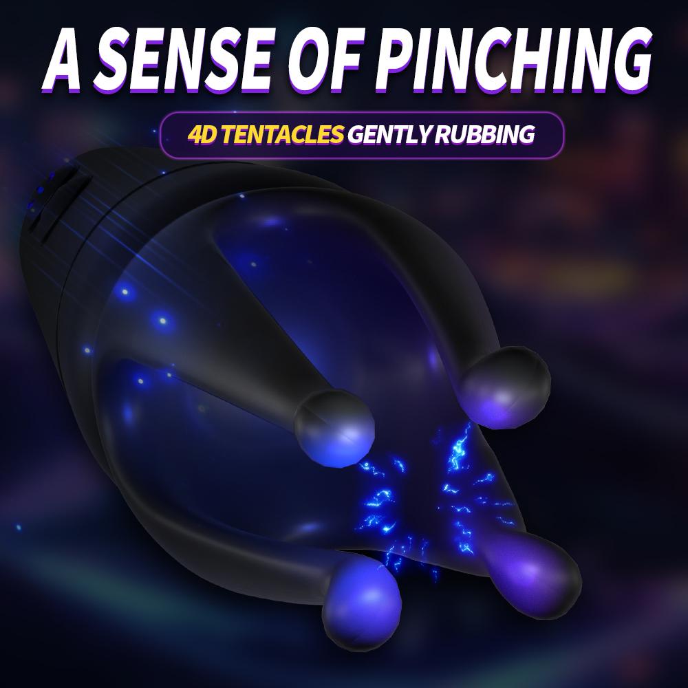 Powerful Glans Trainer Vibrator Lasting Delay Endurance Automatic Oral Climax Stimulate Massager 10 Modes Sex Toys For Men Adult