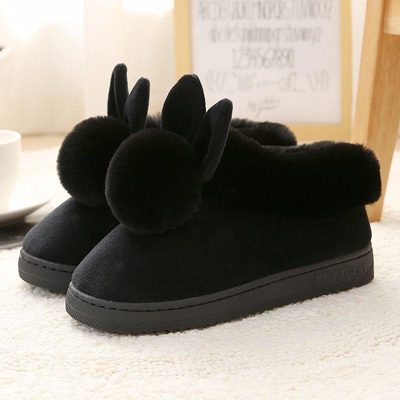 Cozy Women Bunny Rabbit Plush Slippers With Soft Antiskid Sole For Winter Warmth