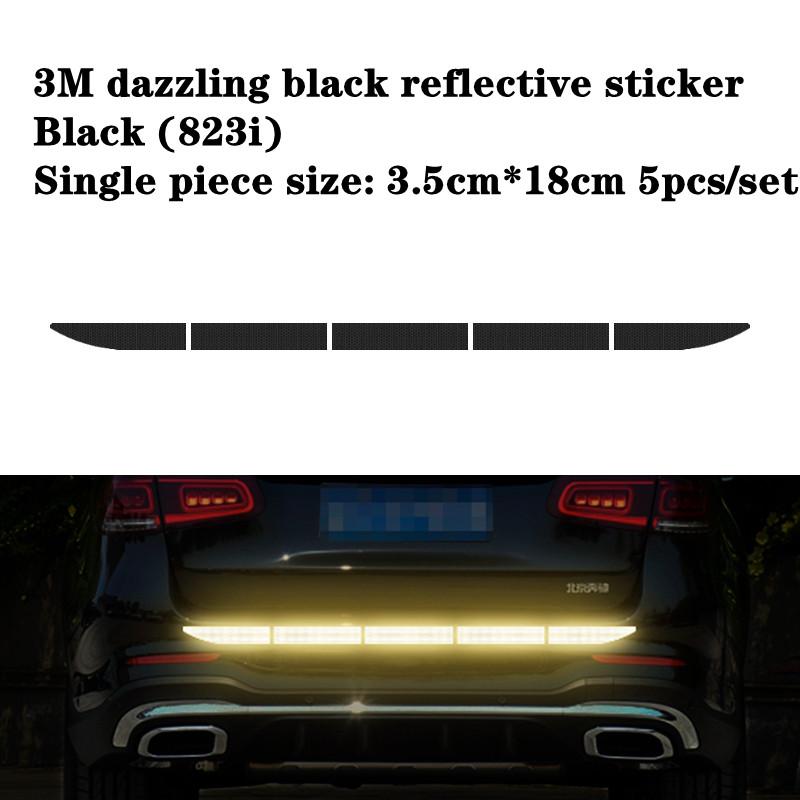 Černé kolo obočí reflexní samolepky na auto zakrývající samolepky na škrábance černý neviditelný dekorativní reflektor