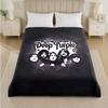 Deep Purple Print Flannel Blanket Cozy Lightweight Plush Throw Blanket For Bed Sofa Household Use