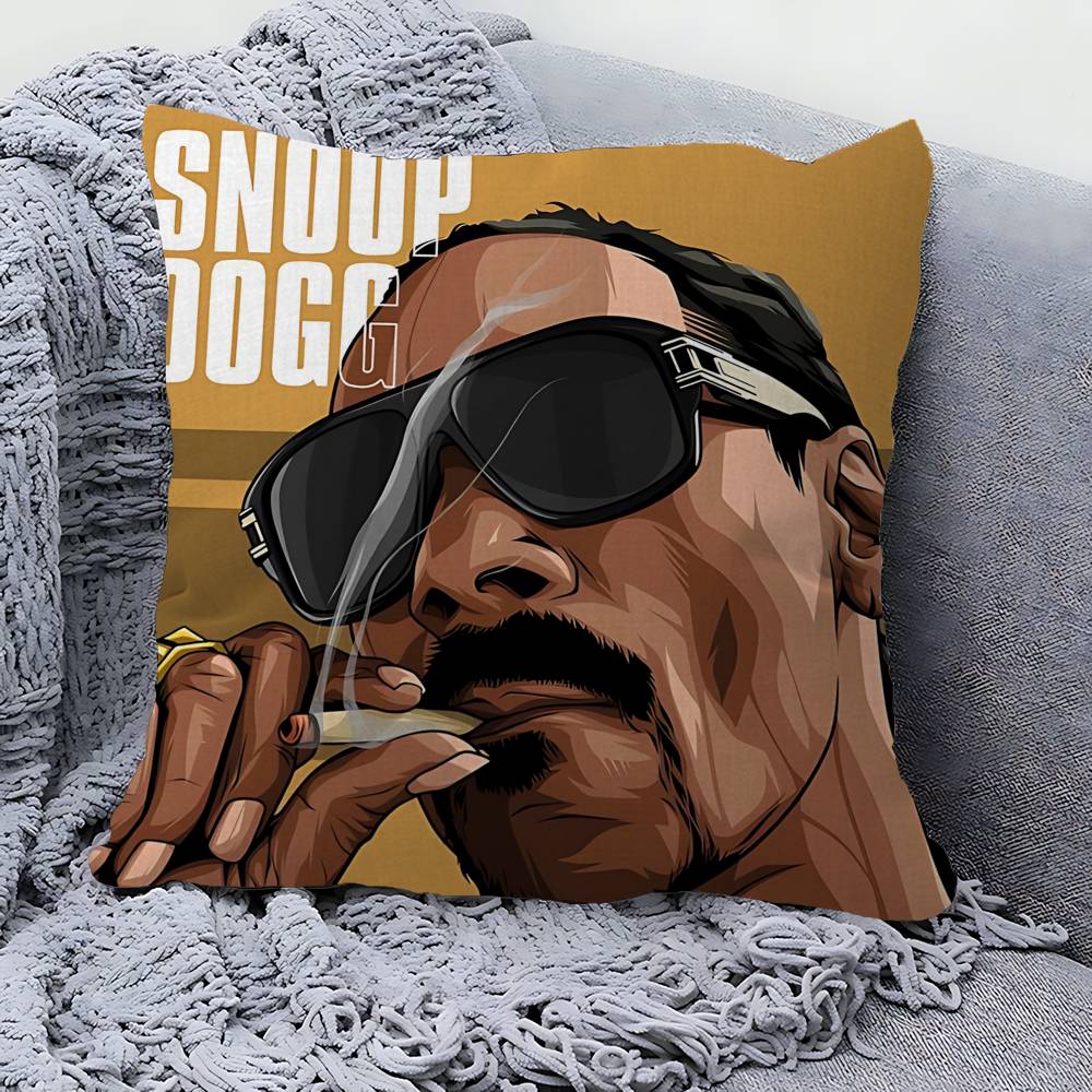 Famous Hip-Hop Rapper S-Snoop D-Dogg Pillow Anime Pillow Sofa Bed Head Pillow Cover Cushion Cover 45X45 Cm Fashion