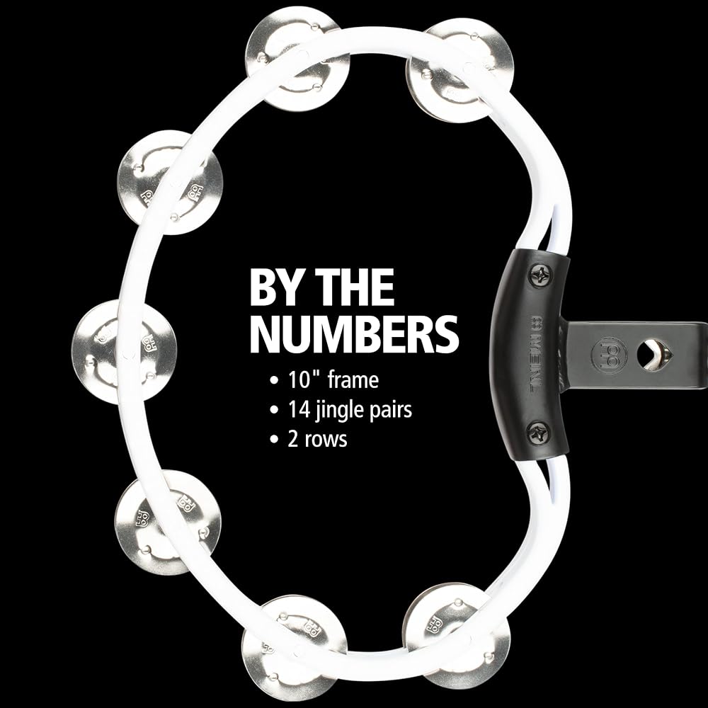 MEINL Percussion Headliner Series Mountable ABS Tambourine HTMT2WH [Official Japanese Product]