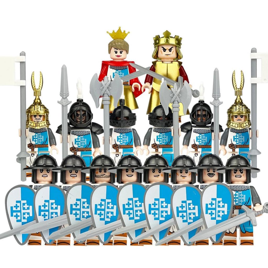 Medieval Roman Soldier Minifigure Assembly Building Block Toys