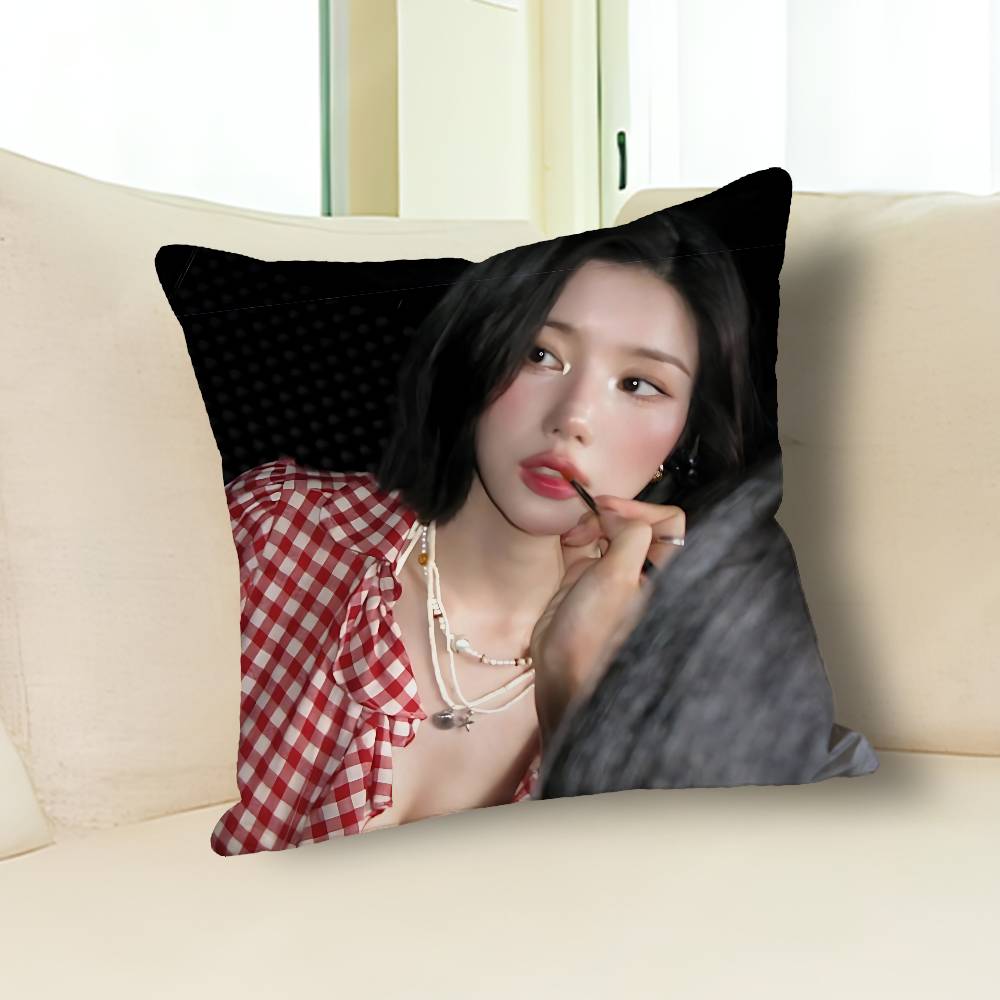 K-Kwons Singer E-Eun-B-Bi Anime Celebrity Merchandise All-Match Printed Pillow Case Sofa Car Office Room Decoration Protector