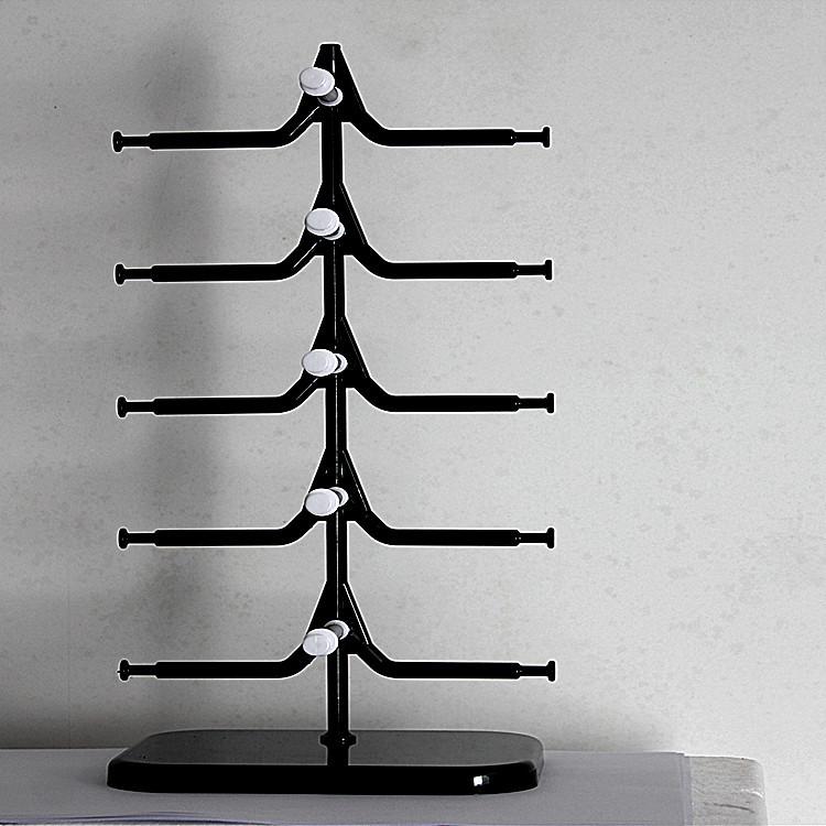 Rotating Eyeglasses Display Rack for 5 Pairs - Removable Storage Stand