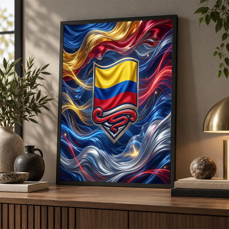 Colombia Football Diamond Painting Kit 5D Full Drill DIY Diamond Mosaic Wall Art Home Decor
